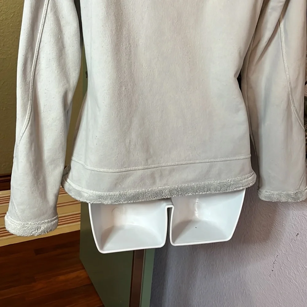 🎉HP🎉Awesome The North Face Grey Knit/faux fur lined hooded zip jacket Sz S/P - Picture 9 of 14